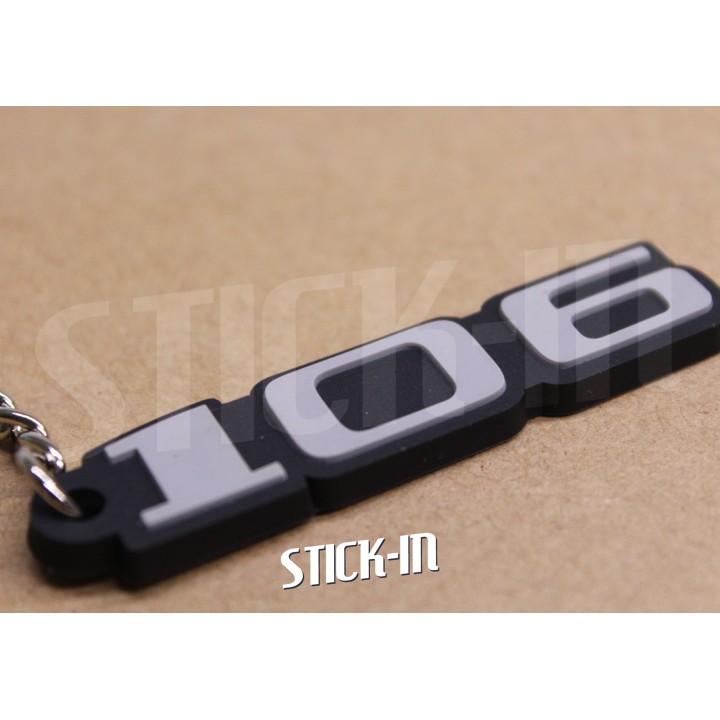Peugeot 106 Schlüsselanhänger aus weichem PVC