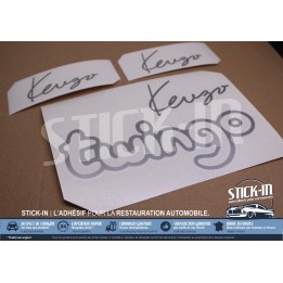 Renault Twingo 1 Kenzo (1995) 3 pegatinas Maletero Guardabarros delanteros Repetidor de logotipo