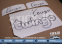 Renault Twingo 1 Kenzo (1995) 3 Aufkleber Trunk Front Wings Repeater Logo