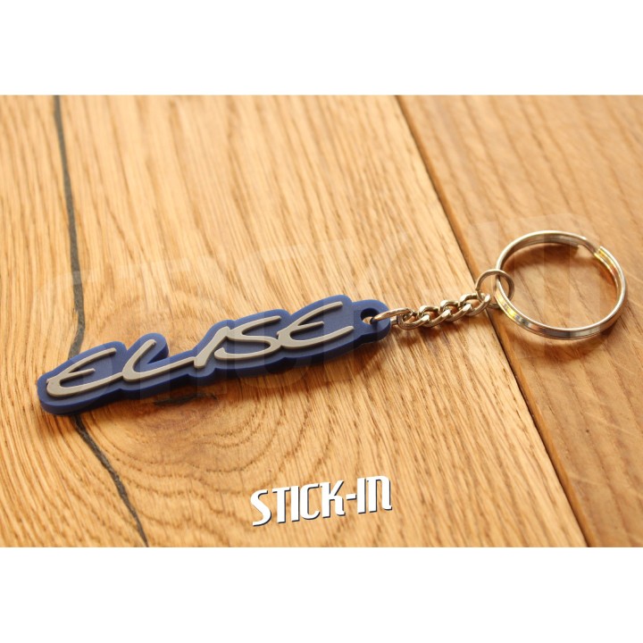 Llavero deportivo de PVC suave con logo Lotus Elise S1 azul 111S