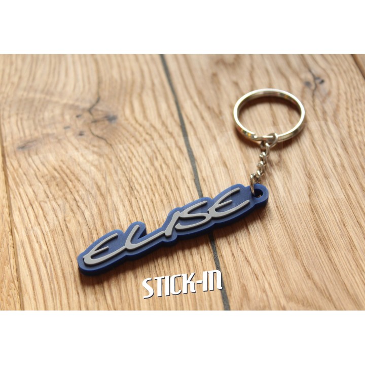 Portachiavi sportivo in PVC morbido con logo Lotus Elise S1 blu 111S