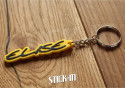 Schlüsselanhänger - Lotus Elise S1 111S 111R Sport - Gelb - Weich-PVC-Logo