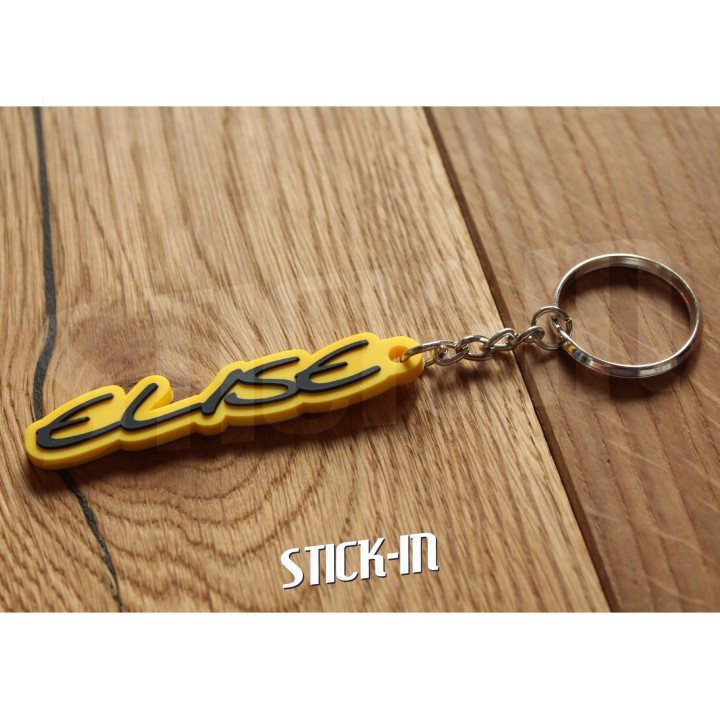 Lotus Elise S1 Gelber 111S Logo Sport-Schlüsselanhänger aus weichem PVC