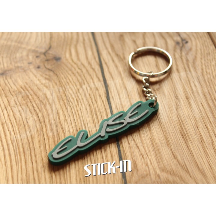 Portachiavi sportivo in PVC morbido con logo Lotus Elise S1 verde 111S