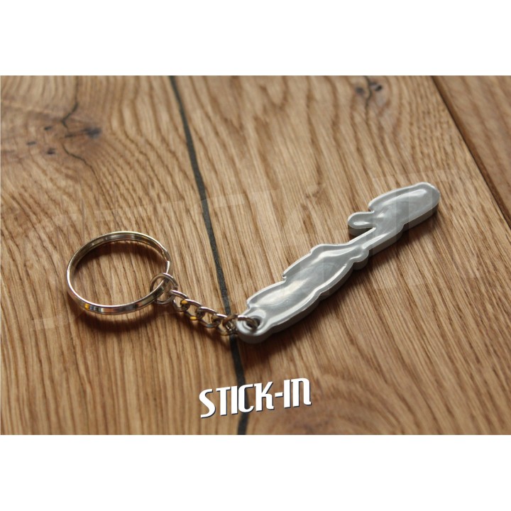 Portachiavi Lotus Elise S1 grigio 111S con logo, in morbido PVC sportivo.