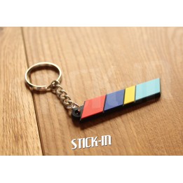Keyring - Peugeot Talbot Sport PTS Stripe - Soft PVC monogram logo
