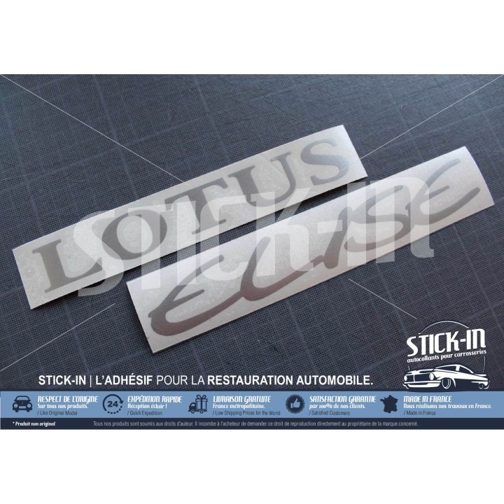 Lotus Elise S1 Silver Grey Rear Mask Stickers/Decals