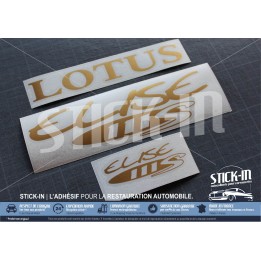 Lotus Elise S1 111S Set Autocollants Stickers decals Or JPS type 49 50th