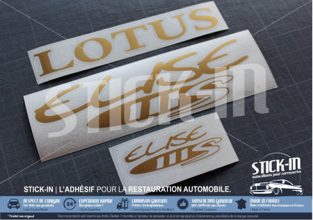 Lotus Elise S1 111S Set Adesivi Decalcomanie Oro JPS tipo 49 50th