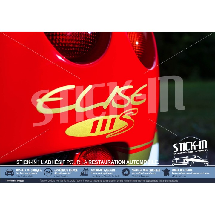Lotus Elise S1 111S Set Autocollants Stickers decals Or JPS type 49 50th