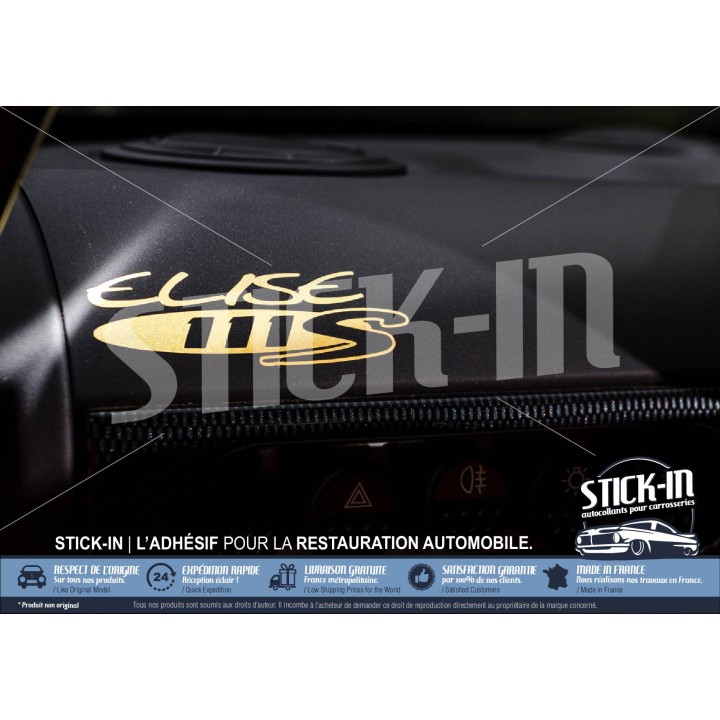 Set di adesivi Lotus Elise S1 111S oro tipo JPS 49 50° anniversario