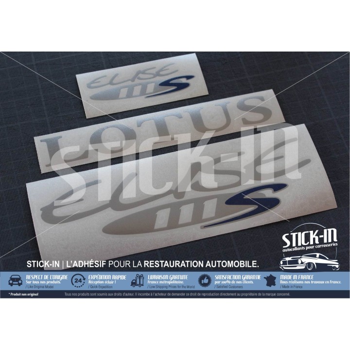 Lotus Elise S1 111S Aufkleber Blau Grau Silber