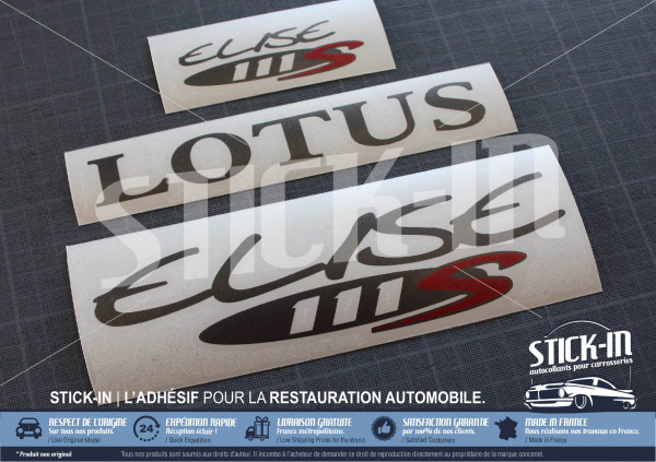 Lotus Elise S1 111S Autocollants Stickers Rouge Anthracite