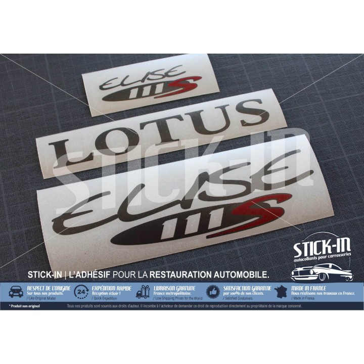 Lotus Elise S1 111S Autocollants Stickers Rouge Anthracite