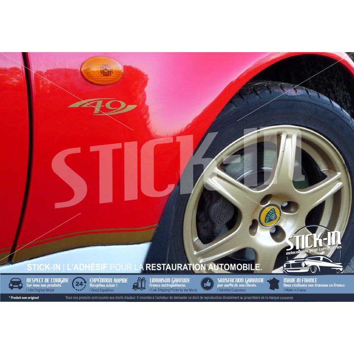 Lotus Elise S1 Typ 49 Gold Seitenblinkeraufkleber
