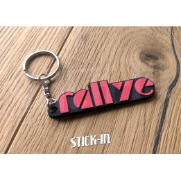 Keyring - Peugeot 205 Rallye 1.3 - Soft PVC monogram logo