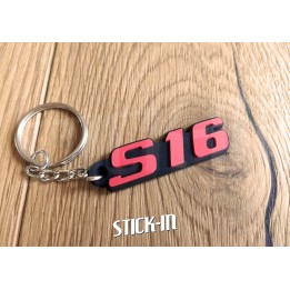 Schlüsselanhänger – Peugeot 106 306 S16 – Weiches PVC, Logo, Monogramm, Flügel