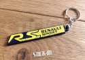 Porte Clés - Renault Sport RS - Jaune - Badge Monogramme Coffre Logo PVC Souple Sirius