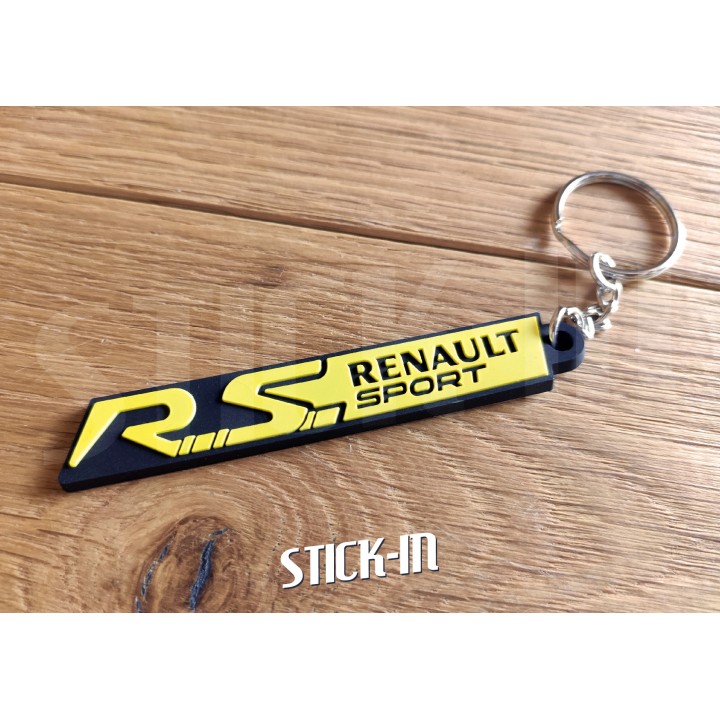 Llavero - Renault Sport RS - Amarillo - Emblema Monograma del Maletero - PVC Suave Sirius