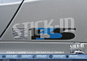 Lotus Elise S1 Sport 135 Autocollant Sticker Noir Mat avec "3" Bleu