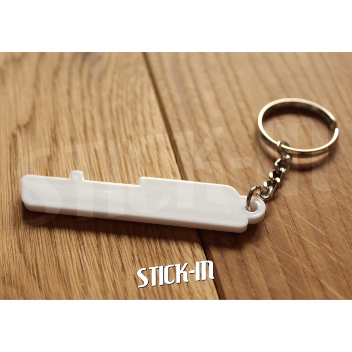 Keyring - Renault 5 GT Turbo - Soft PVC monogram logo R5 GTT White