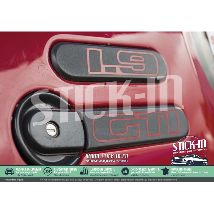 Peugeot 205 GTI 1.9 1900 Aufkleber Monogramme Seitenwände