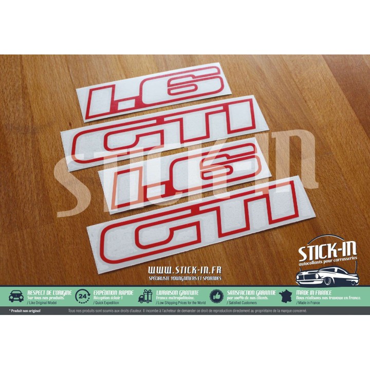 Peugeot 205 GTI 1.6 1600 Autocollants Stickers Monogrammes Custodes