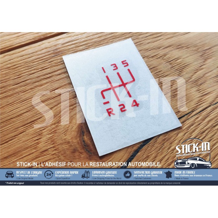 Autocollant Stickers Renovation Pommeau Vitesses Renault 21 R21 Turbo