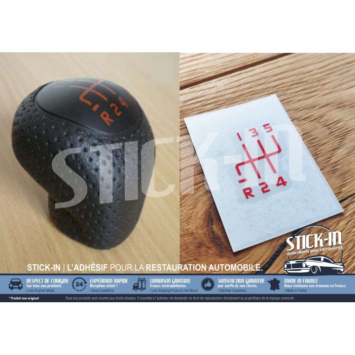 Renault 21 R21 Turbo Gear Knob Restoration Sticker
