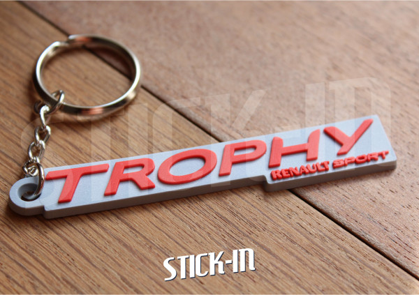 Schlüsselanhänger – Renault Sport Clio 4 RS TROPHY EDC 220 – Monogramm-Logo-Anstecker aus weichem PVC