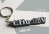 Keychain - Renault Clio 16V - soft PVC keyrings monogram badge logo