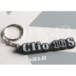 Portachiavi - Renault Clio 16S - Logo monogramma in PVC morbido