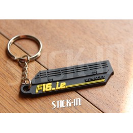 Porte Clés - F16ie Renault Clio Williams R19 16S 16V - PVC souple monogramme logo cache moteur
