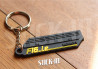Keychain - F16ie Renault Clio Williams 19 16S 16V - Soft PVC keyrings monogram badge logo engine cover