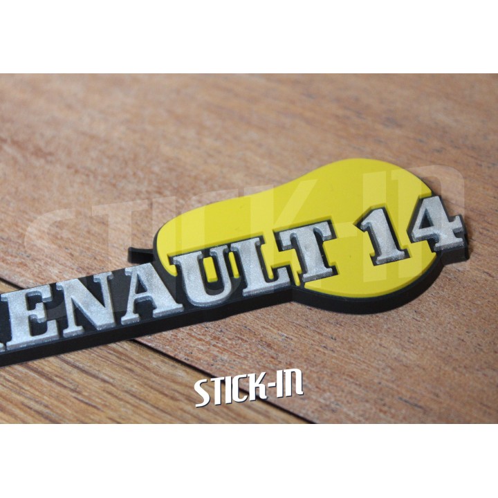 Schlüsselanhänger – Renault 14 R14 – Birnenförmiges Logo-Monogramm aus weichem PVC