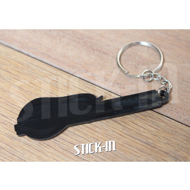 Keyring - Renault 14 R14 - Soft PVC Pear-Shaped Logo Monogram