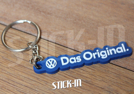 Portachiavi - Volkswagen Das Original VW - Adesivi con logo in PVC morbido, adesivo con slogan