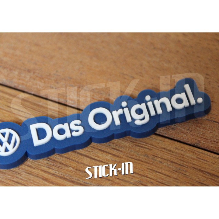 Porte Clés - Volkswagen Das Original VW - PVC Souple Logo Stickers Autocollant Slogan