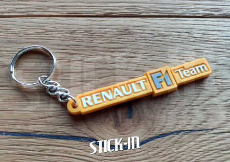 Llavero - Renault F1 Team - Amarillo - Megane RS R25 R26 Insignia Monograma Logo PVC blando