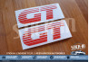 PEUGEOT 205 GT 2 Adhesivos Monogramas Aletas Delanteras ROJO