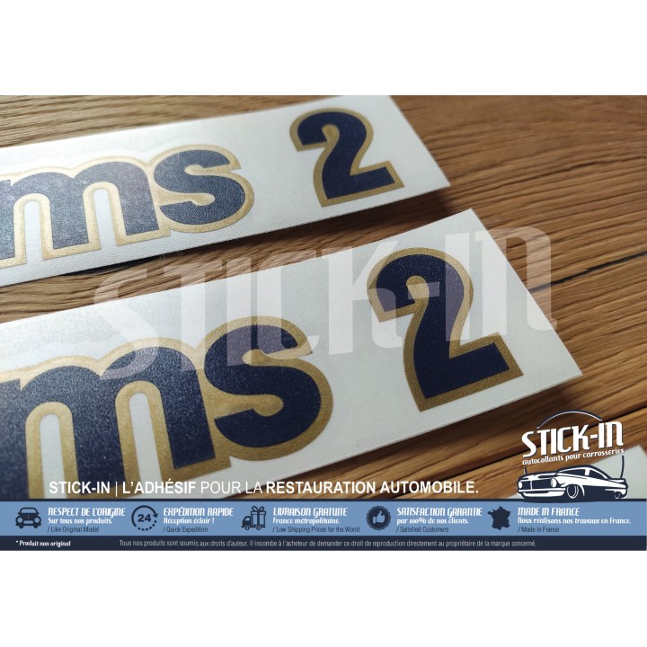 Renault Clio "Williams 2" (versione inglese) 3 adesivi monogramma blu e oro