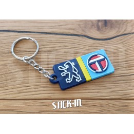 Keyring - PTS Peugeot Talbot Sport Logo - Soft PVC monogram logo