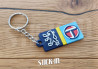 Keychain - Logo PTS Peugeot Talbot Sport - soft PVC keyrings monogram badge logo