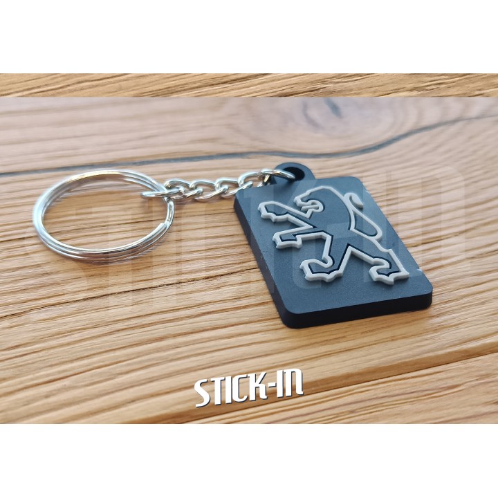 Keyring - Peugeot logo - Soft PVC monogram