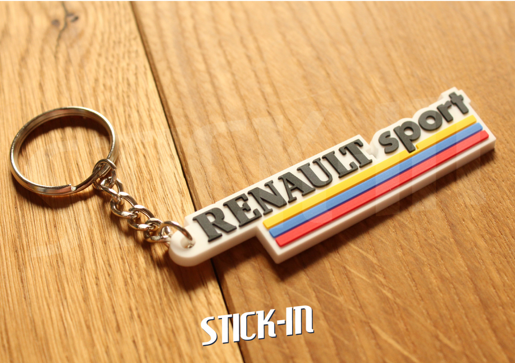 Schlüsselanhänger – Renault Sport RS Rallye 1980–2004 Clio 16S Williams RS1  5 GT Turbo – Monogramm-Logo aus weichem PVC - STICK-IN