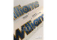 Satz mit 3 goldenen und blauen „Williams“ Monogramm Aufkleber + Montageschablonen – Renault Clio Williams Phase 2