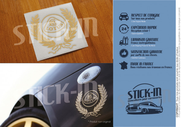 Lotus Elise S2 Autocollants Stickers Heritage Couronne Laurier