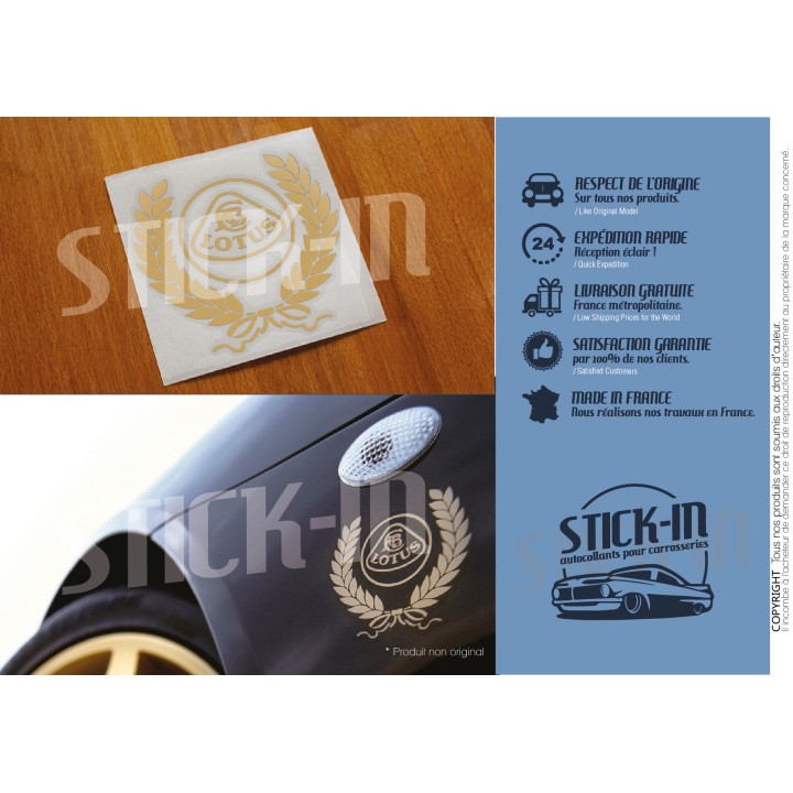 Lotus Elise S2 Autocollants Stickers Heritage Couronne Laurier