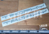 2 Autocollants Stickers "TROPHY" Bas de Caisse Gris Argent - Renault Clio 2 RS Trophy