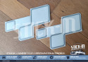 2 Stickers Autocollants Damiers Portes (côtés gauche + droit) Gris Argent - Renault Megane 3 RS TROPHY-R 275